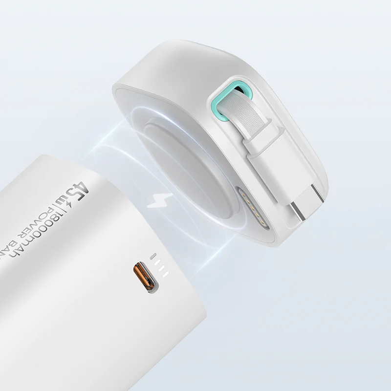 ZEERA Magnetic Modular GaN Wall Charger with Built-in Retractable Charging Cable for iPhone, MacBook Pro,iPad Pro - Image 7