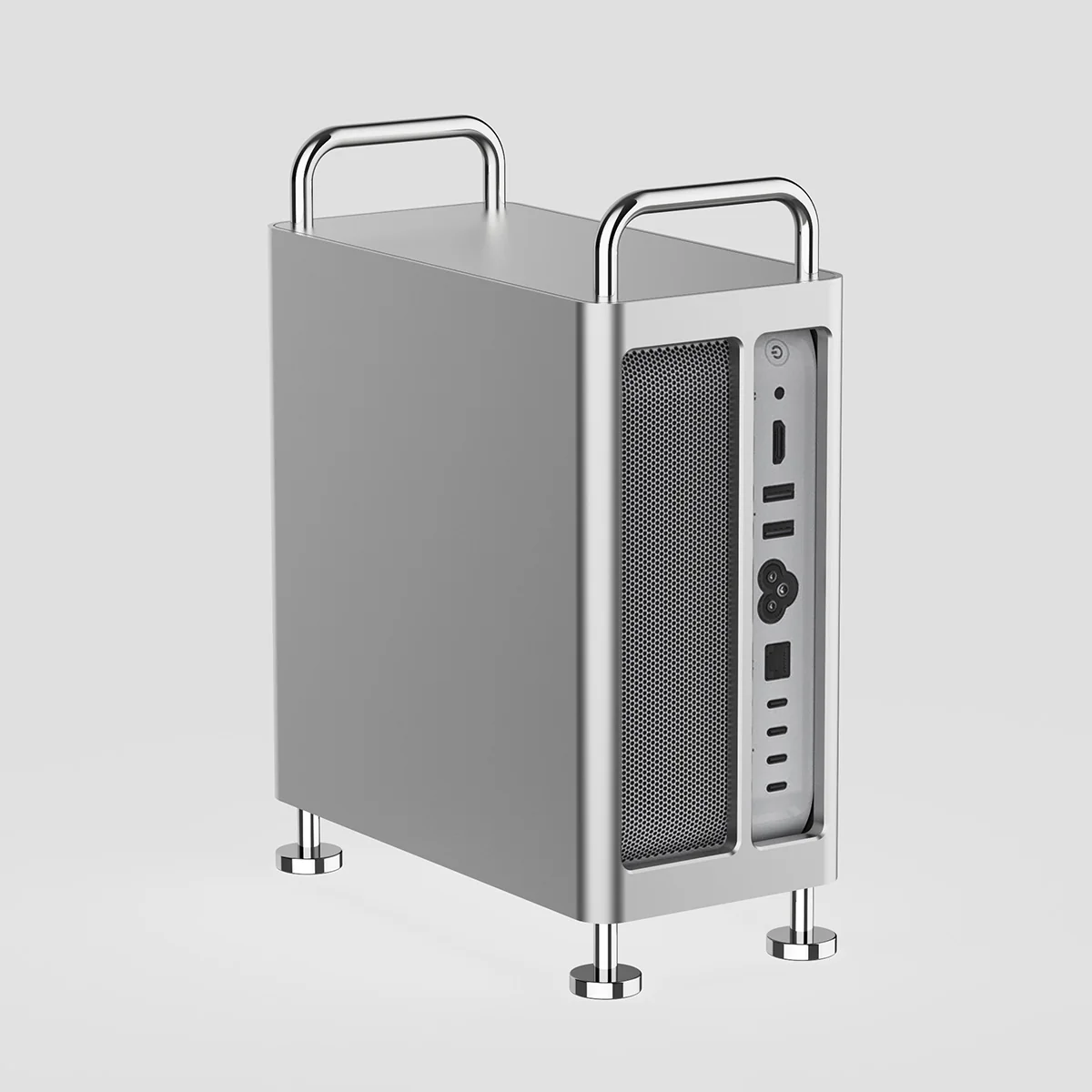 ZEERA MacForge Studio: CNC Aluminum Stand Mac Pro Case for Mac Studio M1/M2/M3 Ultra/M4 Max - Image 4