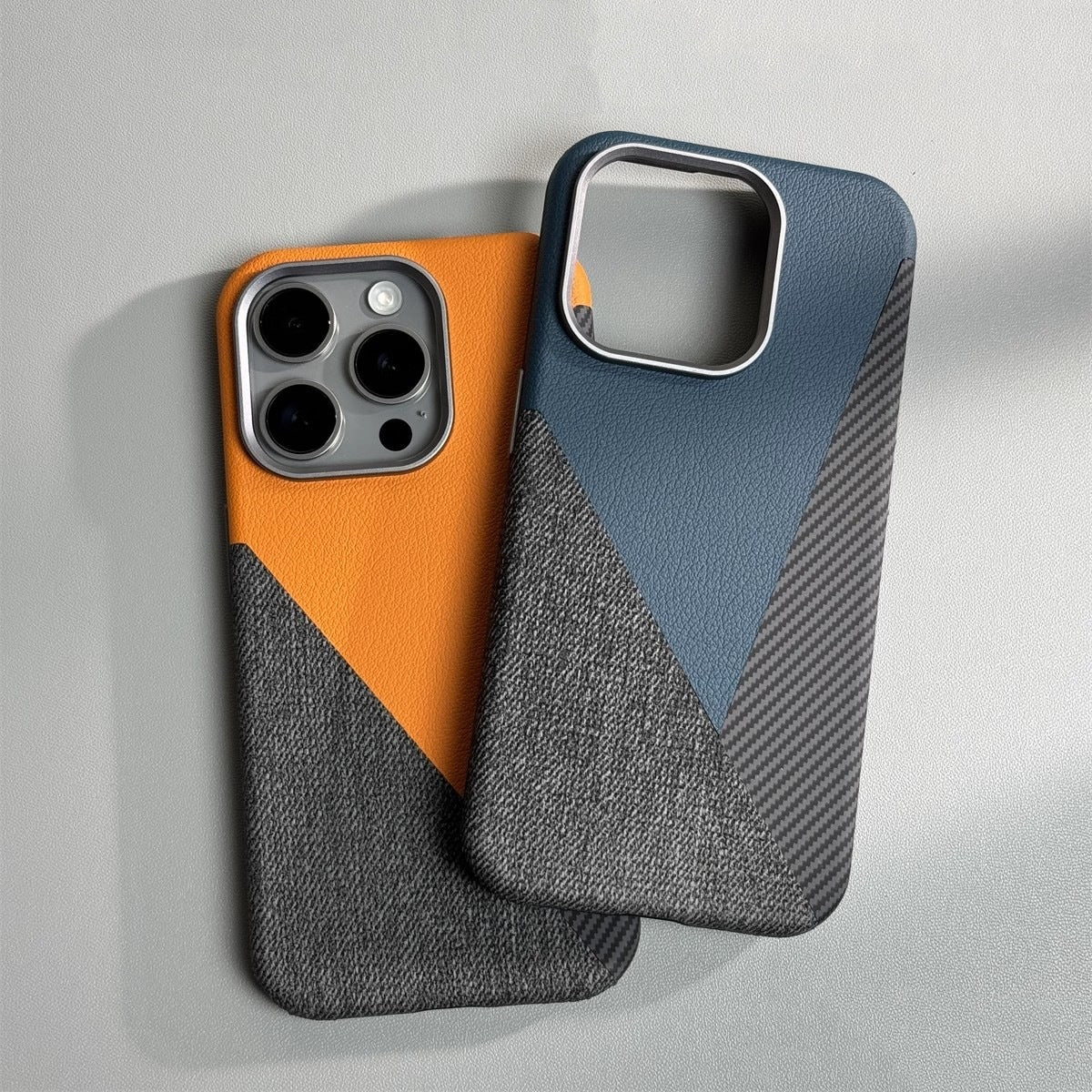 ZEERA MagFusion Pro: The Ultimate MagSafe Case with Leather, Carbon Fiber, and Denim Fusion Texture - Image 7