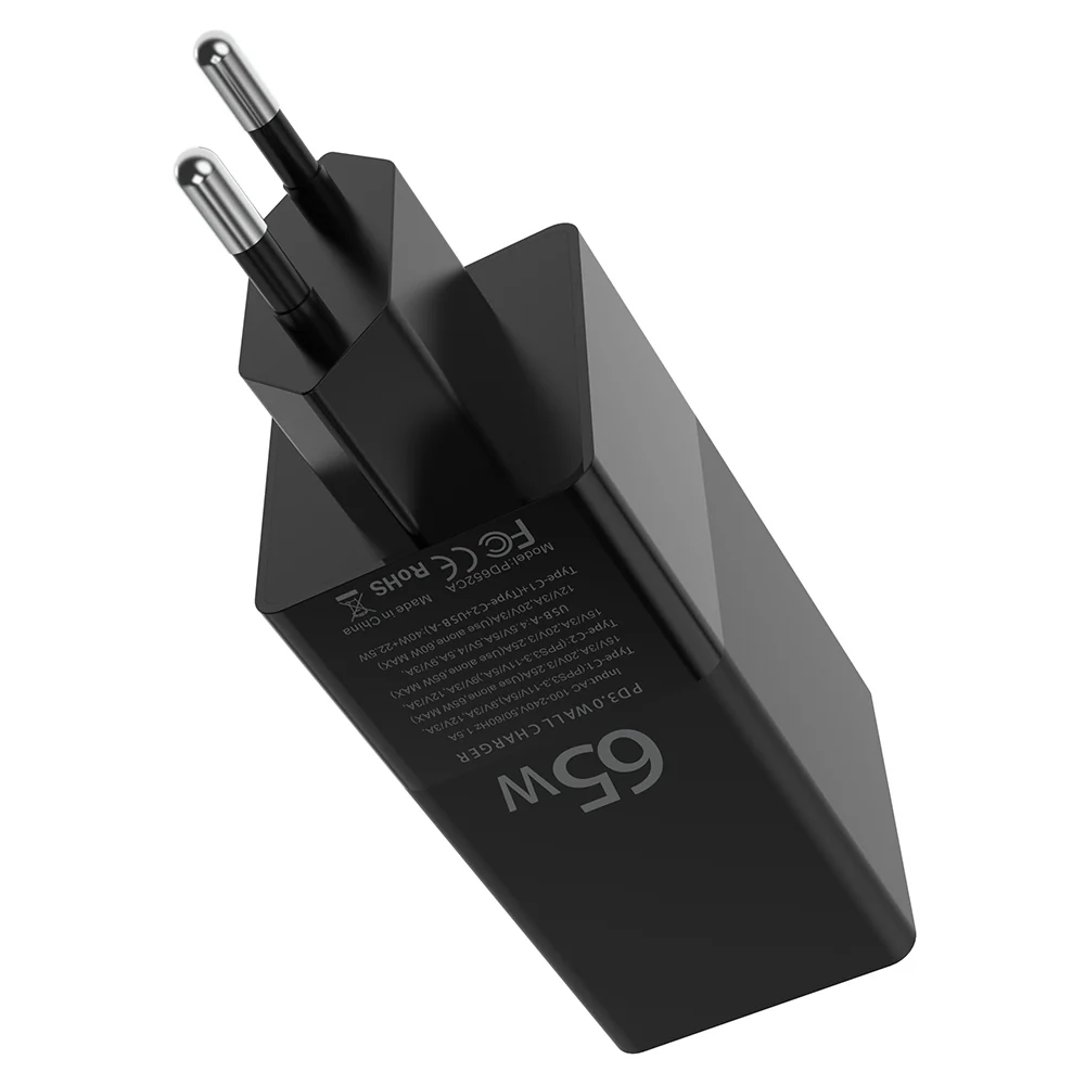 ZEERA 65W Fast Charging PD GaN Wall Charger /Power Adapter for iPhone 14 Pro Max, MacBook Pro,iPad Pro - Image 8